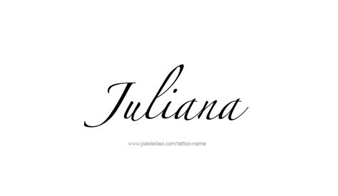 Juliana Name Tattoo Designs