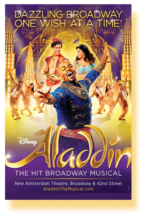 Aladdin Poster Broadway Musical New Ams Usa Sameday Ship 11 X 17