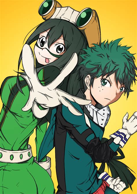 Midoriya Izuku X Asui Tsuyu My Hero Academia By Nogearrezero On