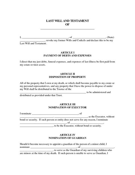 Get last will and testament forms free printable. Last Will And Testament . Sample - Free Printable Documents
