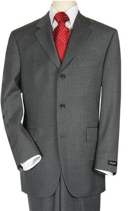 3 Button Suit Dark Charcoal Masculine Color