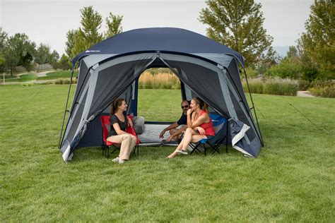 It offers lots of space with the added benefit of sun blocking technology. Ozark Trail 12 Person Cabin Tent with Screen Porch, 2 ...