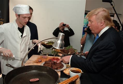 Donald Trump Served Steak And Ketchup In Saudi Arabia Popsugar Food