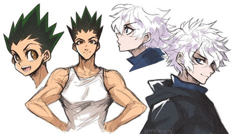 Adult Gon And Killua By Vitoo Killua Looking Hot Rhunterxhunter