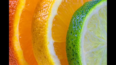 Macro Photography Using Sliced Lemon Lime And Orange Youtube