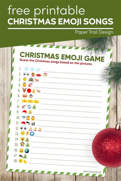 Christmas Emoji Game Free Printable