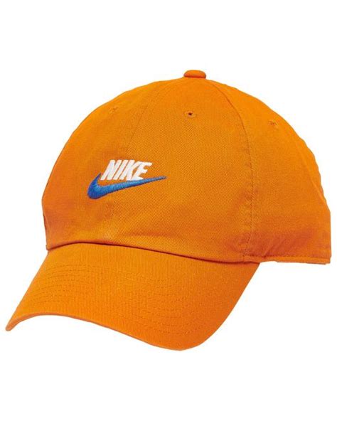 Nike Cotton H86 Futura Washed Cap In Orange For Men Lyst