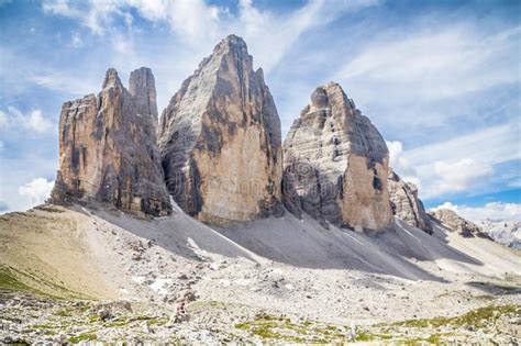 The Three Peaks Of Lavaredo Italian Tre Cime Di Lavaredo Stock Image