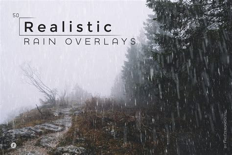 Realistic Rain Overlays By Freezerondigital Thehungryjpeg