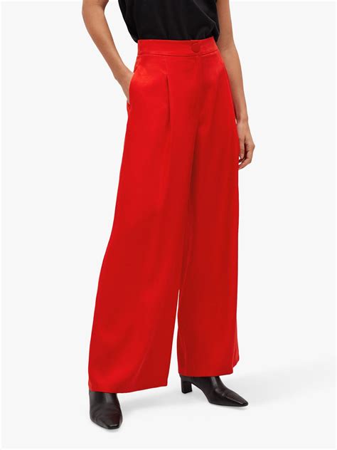 Mango Dart Detail Hight Waisted Trousers Red