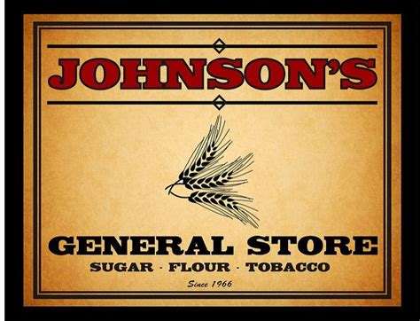 Personalized Vintage General Store Sign Store Signs Old General
