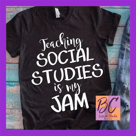 Teaching Social Studies Is My Jam Svg Teacher Svg School Etsy Uk