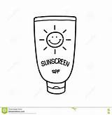 Lotion Coloring Bottle Template Pages Sunscreen Sunblock Sketch sketch template