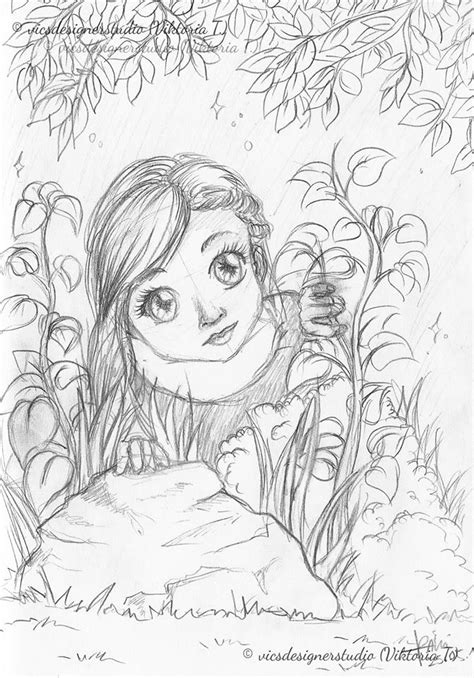 Girl In A Forest By Vicsdesignerstudio On Deviantart
