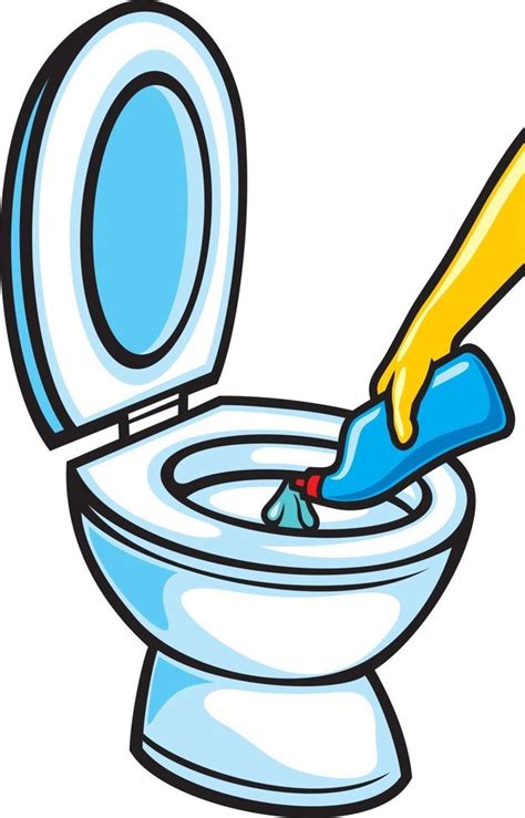 Hand Cleaning Toilet Bowl Vector Art At Vecteezy