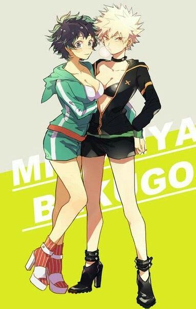 Bakugō And Midoriya Genderbend Personajes De Anime Chica Anime Manga
