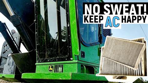 HOW TO REPLACE CABIN AIR FILTER On JOHN DEERE LOGGER EXCAVATOR