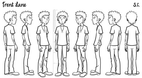 A Line Drawing Of Five Men Standing In Front Of Each Other