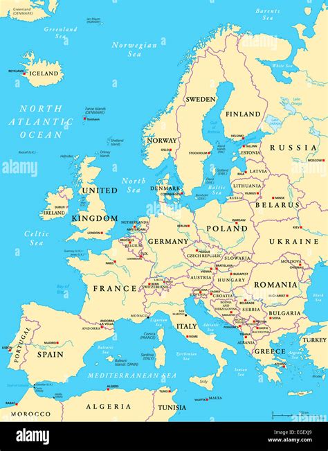 Europe Map Hi Res Stock Photography And Images Alamy