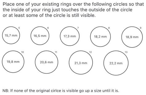 Ring Size Chart To Scale