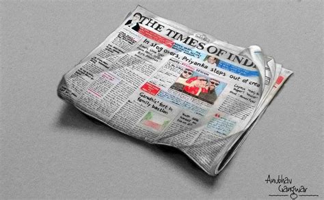 The Times Of India Newspaper Drawing By Anubhavg On Deviantart