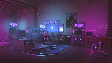 Room Neon Pc Aesthetic 1920x1080 Wallpapers Wallpaper Cave