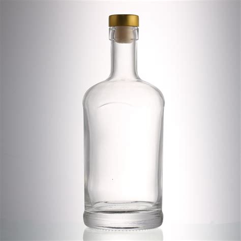 750 Ml Classic Clear Glass Vodka Whisky Liquor Bottles