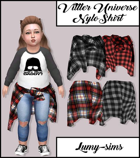 Vittler Universe Nylo Shirt Sims 4 Children Sims 4 Cc Kids Clothing
