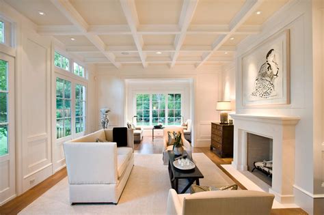 The final look of your coffered ceiling depends more on the accessories like proper lighting. Like the coffered ceiling with lights, speakers ...