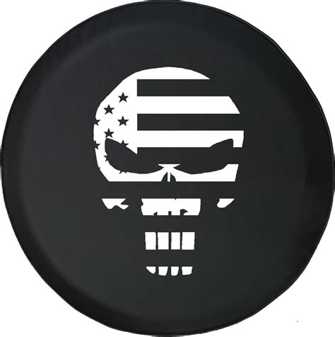 Jeep Tire Cover With American Patriot Punisher Skull Tire Cover Pro