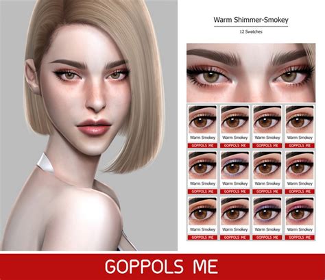 Gpme Warm Shimmer Smokey Eyeshadow At Goppols Me Sims 4