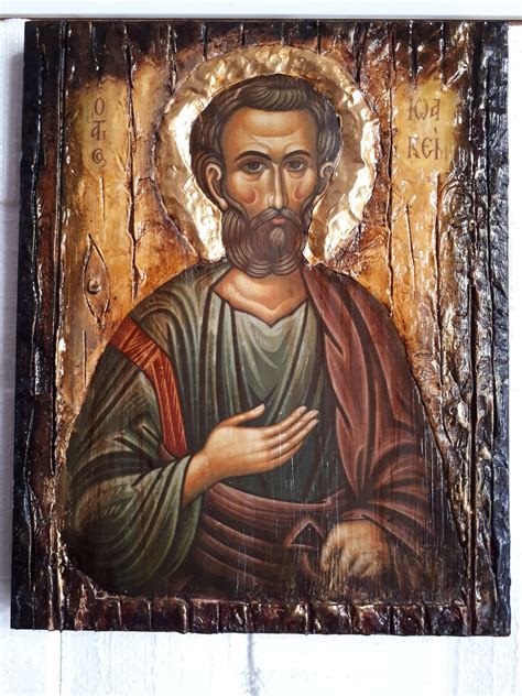 Saint St Ioakeim Joachim Wooden Icon Greek Christian Orthodox Catholic