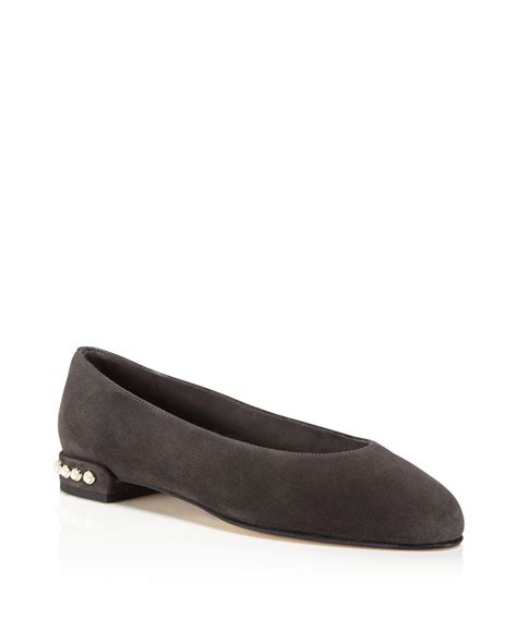 Lyst Stuart Weitzman Chicpearl Suede Flats