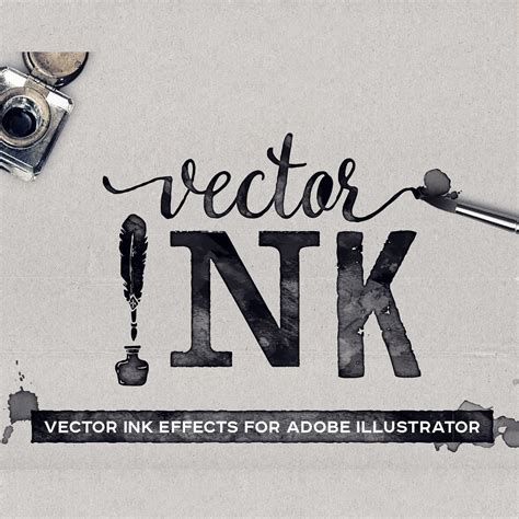 Vector Ink Effects For Adobe Illustrator Just 9 Master Bundles