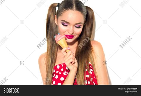 eating ice cream image and photo free trial bigstock