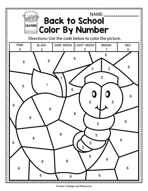 First Grade Colourin Worksheet With Numbers