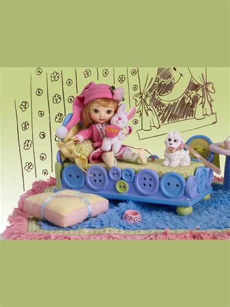 Amelia Thimble Sleepy Time Set 4″ Fits Lati Whiteno Box Doll Peddlar