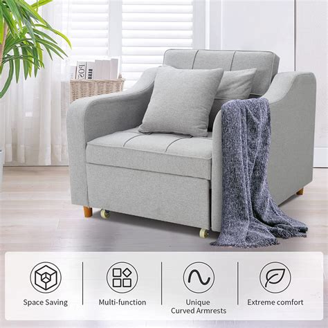 Homrest Sofa Bed 3 In 1 Multi Functional Convertible Chair