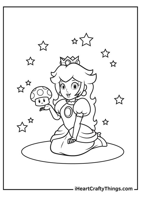 Printable Princess Peach Coloring Pages Updated 2021 Super Mario