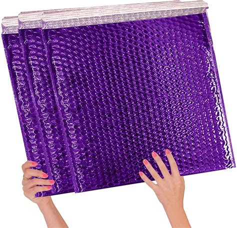 10 Pack Metallic Bubble Mailers 15 X 17 Purple Padded Envelopes 15x17