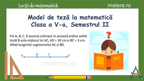 Model Teza Matematica Clasa 6 Sem 1 Cursuri Online