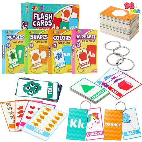 Buy Joyin 4 Pack Kindergarten Flash Cards With Rings Set Numbers