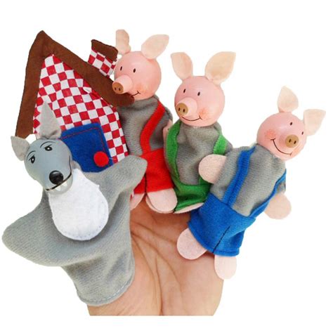 Buy Three Little Pigs Finger And Wolf Puppet Story Toy Storytelling