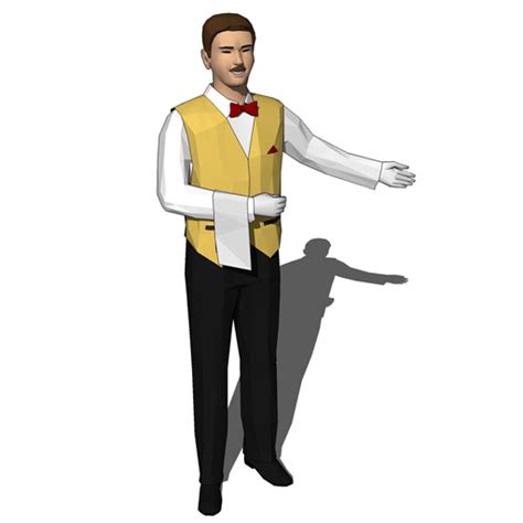Male Waiters 20 3d Model Formfonts 3d Models And Textures