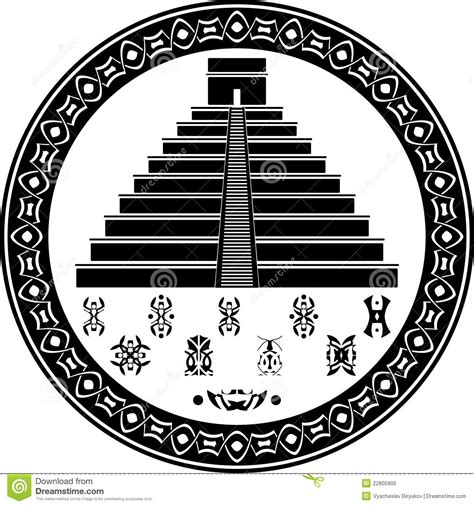 Símbolos Mayas De La Pirámide Y De La Fantasía Símbolos Mayas