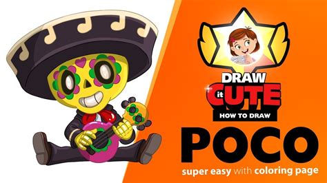 How To Draw Poco Super Easy Brawl Stars Drawing Tutorial Youtube