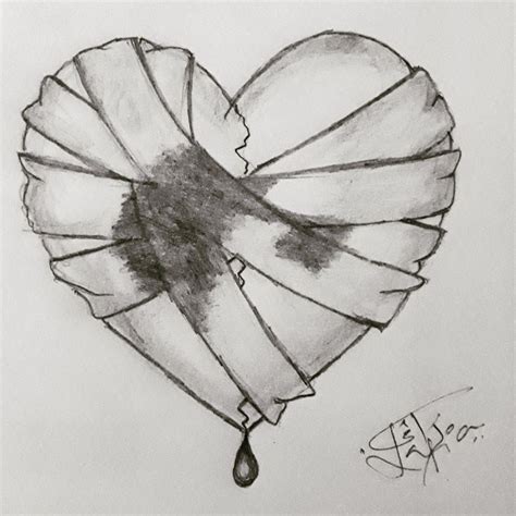 Broken Heart Pencil Drawings Art Sketches