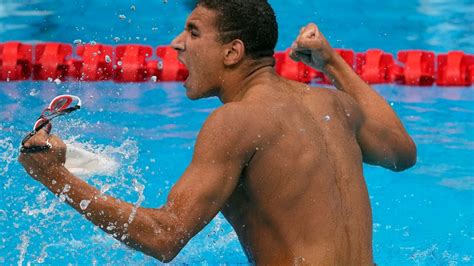 tunisian teen wins surprise olympic swimming gold cbs 42
