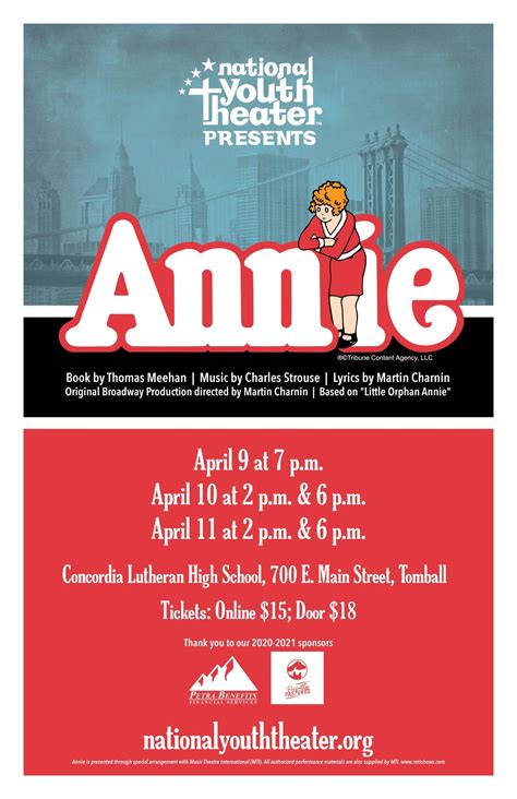Annie Poster National Youth Theater