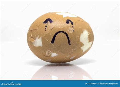 Eggs Broken In Sad Emotion Stock Photo Image Of Graphic 77887844
